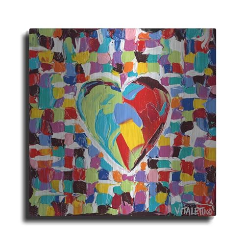 Luxe Metal Art 'Mosaic Heart I' by Carolee Vitaletti Metal Wall Art, 12"x12"