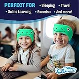 CozyPhones Kids Headphones. Comfy Headband Earphones, Light as Air and Great for Travel, Comes in Kid Friendly Animal and Anime Designs and Cute Colors like Green, Blue and Purple - GREEN FROG - Image 6