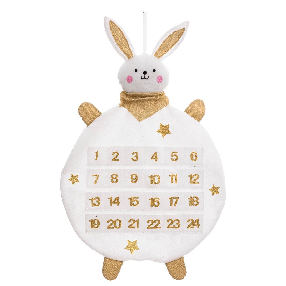 Calendrier De L'Avent 2025 En Acrylique 2D Avec Lapin Plat