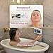 wuajia 360° Adjustable Waterproof Shower Phone Holder, Anti-Fog Bathroom Phone Mount, ABS Material, Universal Fit for All Smartphones - Perfect for Shower, Bathroom, and Kitchen Use (Grey)
