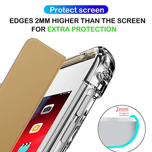 Image of DuraSafe Cases for iPad PRO 10.5 Inch 2017 Air 10.5 3rd Generation 2019 [ Air 3 ] A1701 A2152 A2123 MQF12HN /A MQEY2HN /A MQF22HN /A Slim Cover with AirCushion Corner for Extra Shock Protection - Gold
