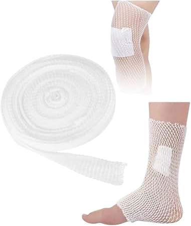mesh wound dressing Tubular Bandage Elastic Net, Tubular Stretch Elastic Gauze Bandage Retainer for Shoulder, Thigh, 10 Yards (Size 6) olive green + crochet swatches-mallorie-halter-mini-dress-petite Color:White&Wine Red