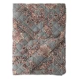 Chic Antique Quilt AIX Opal Taupe mit Paisley Muster 180x130 cm Tagesdecke