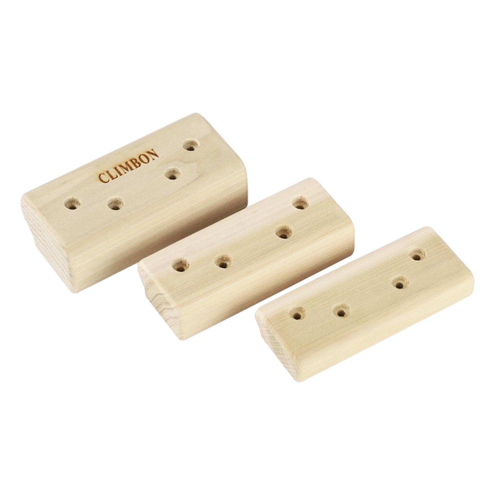 Tdoutop 3 Pieces Wooden Climbing Holds Finger Training Board Equipment Climbing Board
