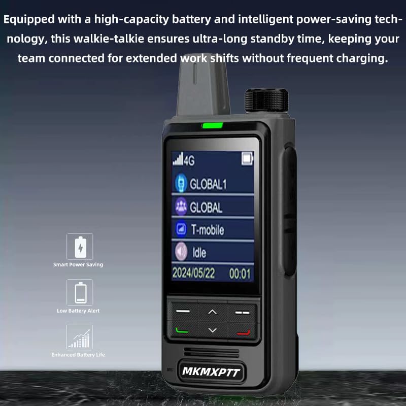 4G/5G Global HD Walkie-Talkie mit 2,4 Zoll Bildschirm 6000mAh Batterie Unbegrenzte Reichweite Typ C Laden Nationwide Intercom Individuelle Gruppe und Team Call 【SIM-Karte lebenslang kostenlos】