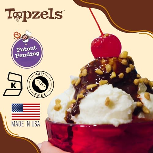 Image of Ice Cream & Dessert Toppings By Topzels, Sweet Combo - Includes Two Flavors | 3.5 Oz (Pack of 2) | No Artificial Flavors, Colors or Preservatives, Crushed Pretzels, Adds Crunch & Bold Flavor
