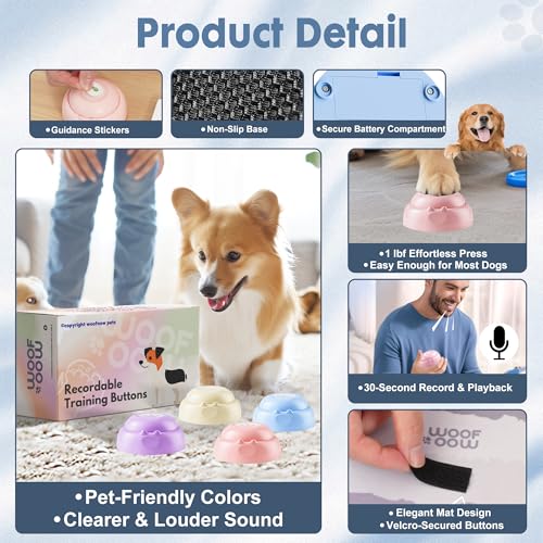 Recordable Dog Buttons Accessories