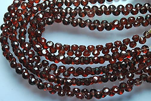 Mozambique Garnet perles facettées en oignon pour haute joaillerie