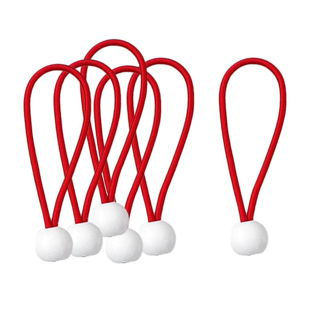 6 Pcs Heavy Duty Bungee Ball Cord Tarp Tent Tie Down Ball Rope Red 8 inch-image-37
