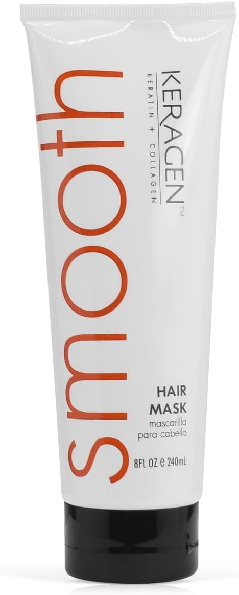 Keragen – Mask for Dry Damaged Hair, 8 Oz – Deep Moisturizing Conditioning Treatment, Repairs and Restore, Frizz-Free Infused with Keratin, Panthenol, Collagen, Jojoba Oil