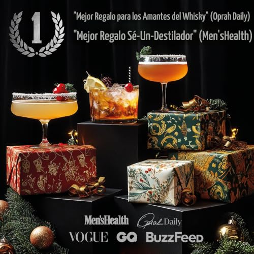 Miniatura 5 de Kit De Ahumador De Whisky Y Cóctel, Kit De Madera Y Ahumado Botánico De Primera Calidad, Incluye 6 Chips De Madera, 6 Botánicos, 2 Vasos, Piedras De Whisky, Antorcha Y Chimenea, Regalo Único Para