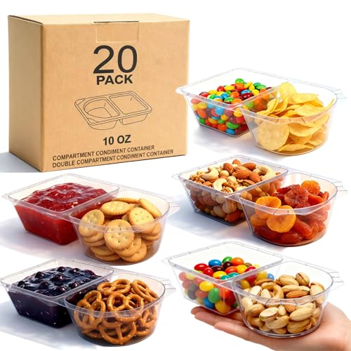 CUNLU 10 OZ New Snack Pack Containers &Reusable Snack Containers