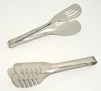 Paslanmaz Çelik 2li Set Servis Maşaları Makarna Salata Pasta Maşası Sofranızın Mükemmel Servisçileri