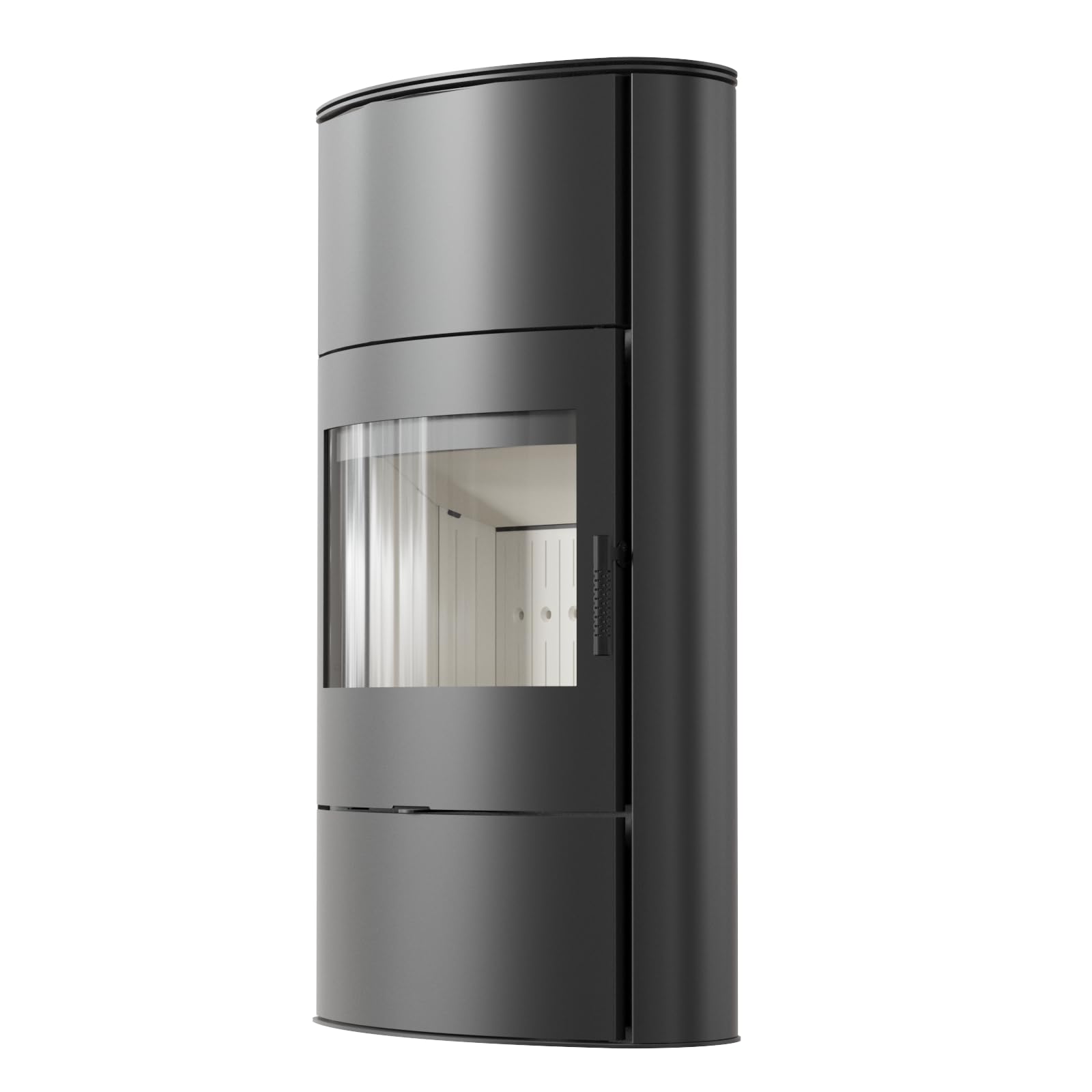 KRATKI Kaminofen Rollo 8 kW Raumluftunabhängig Ø 150 mm BImSchV Stufe 2 EEK A+ Schwarz