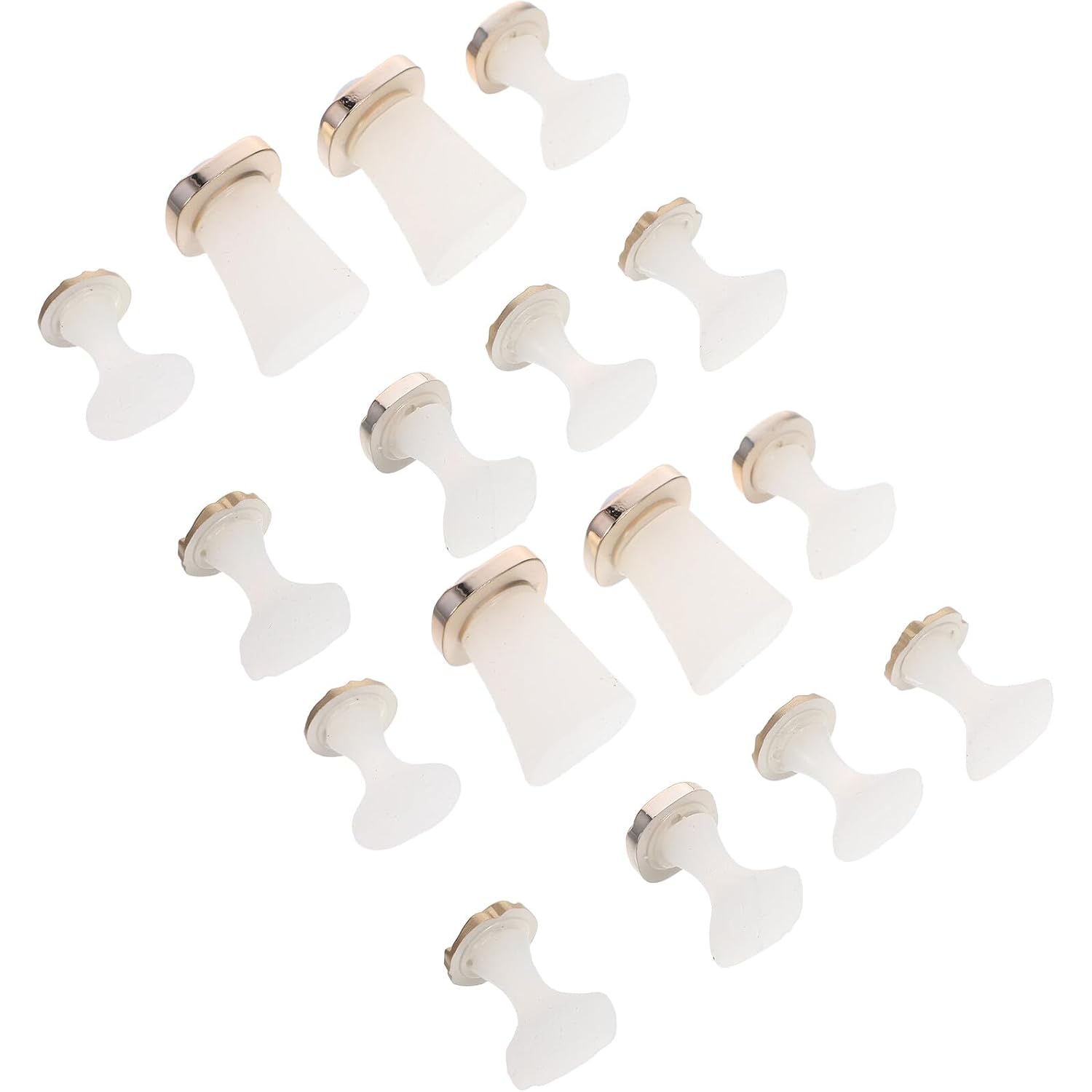Zerodeko 16pcs Silicone Nail Toe Separators Soft Toe Dividers for Pedicure Nail Art Rhinestone Foot Finger Spacers Suitable for Women Toenail Painting and Manicure