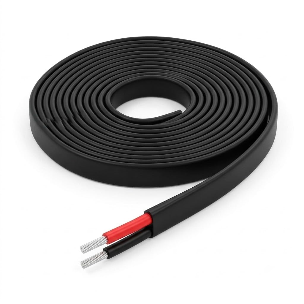 DRUMSTONE ( 2026 Brings 5 Years WARRANTY ) 4MM 2 Core Flat Electric Wire Cable Powerful Heavy Duty Service Line for Home & Outdoor Power Cuts Energy Saving Flame Retardant PVC Insulation 100FEET-image-7