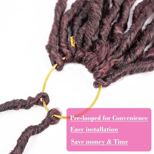 FANWYFYU 24 Inch Goddess Locs Crochet Hair Deep Wave 6Packs New Soft Faux Locs Crochet Braids Pre Looped Hair Extensions for Black Women(TBUG) - Image 4