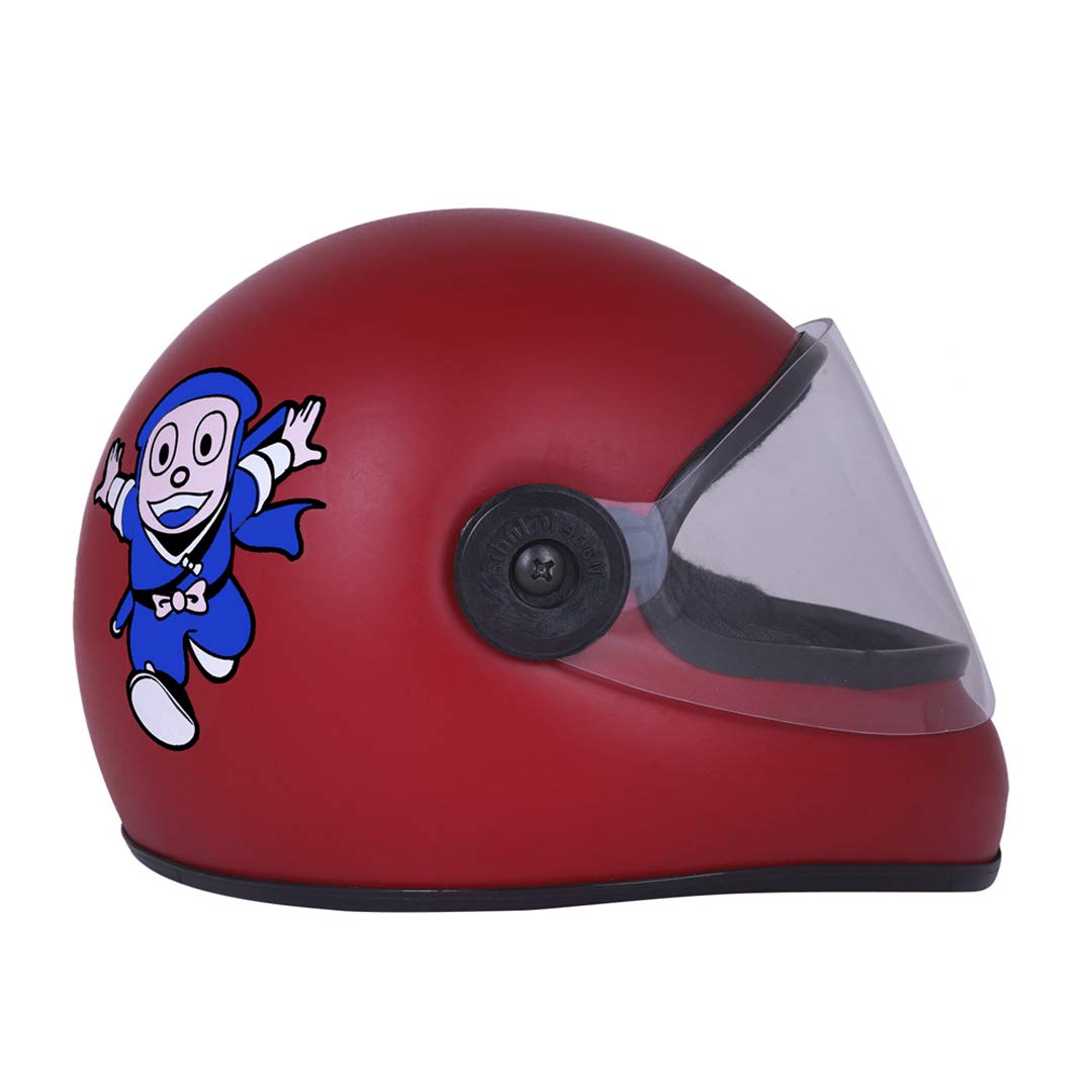 Sage Square Adjustable Cartoon Full Face Helmet for Kids Baby Safety and Comfort (3-12 Years) (Red Matte)-image-40