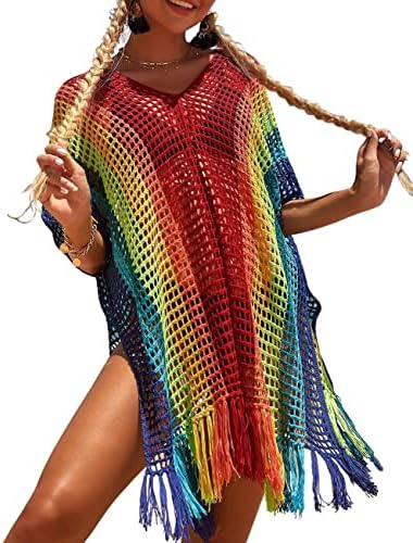 Bsubseach Women Casual Swimwear Swimsuit Cover Up Short Beach Dress