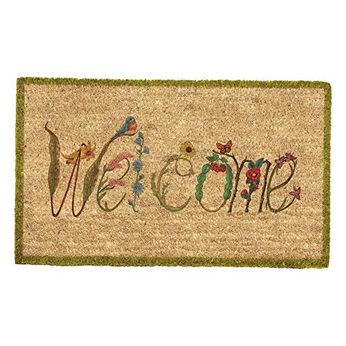 Abbott Coir Fibre Doormat, Welcome, Natural Material