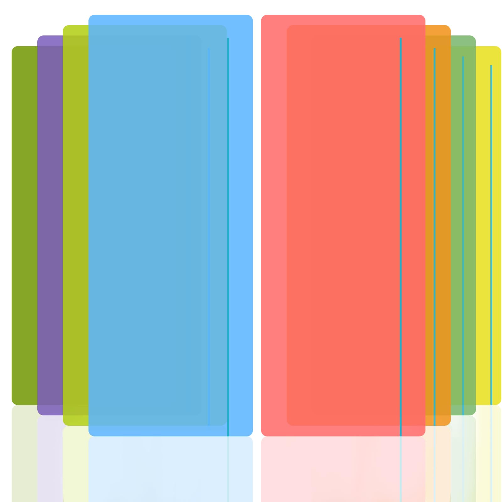 Koogel 8PCS Dyslexia Bookmarks, Reading Tracker Colored Highlight,Colored Overlays, ADHD Dyslexia Reading Tools for Children and Teacher Supply