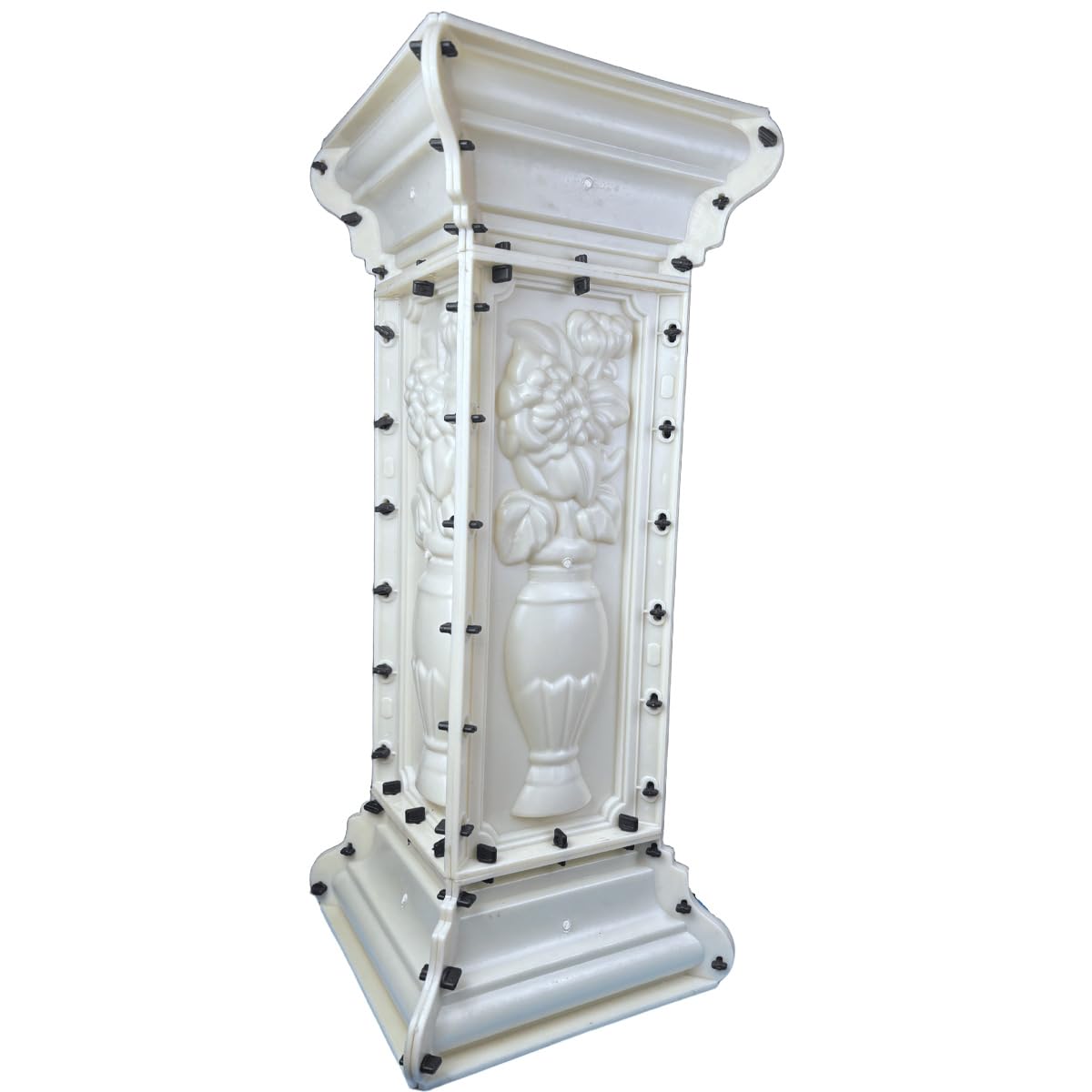 38.18" Height Heavy Duty Pillar Concrete Molds for Balcony - Reusable Thickened Cement Casting Mould, Concrete Baluster & Column Forming Molds