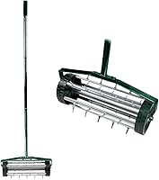 Vista 1 de Yeeoy Aireador manual de césped resistente de 18 pulgadas con mango antideslizante, picos de púas, aireación de suelo con púas rotativas