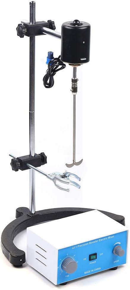 Electric Overhead Stirrer Mixer Drum Lab Mixer 3000RPM Stainless Steel Industrial Liquid Blender for Lab Industry 110V (100W)