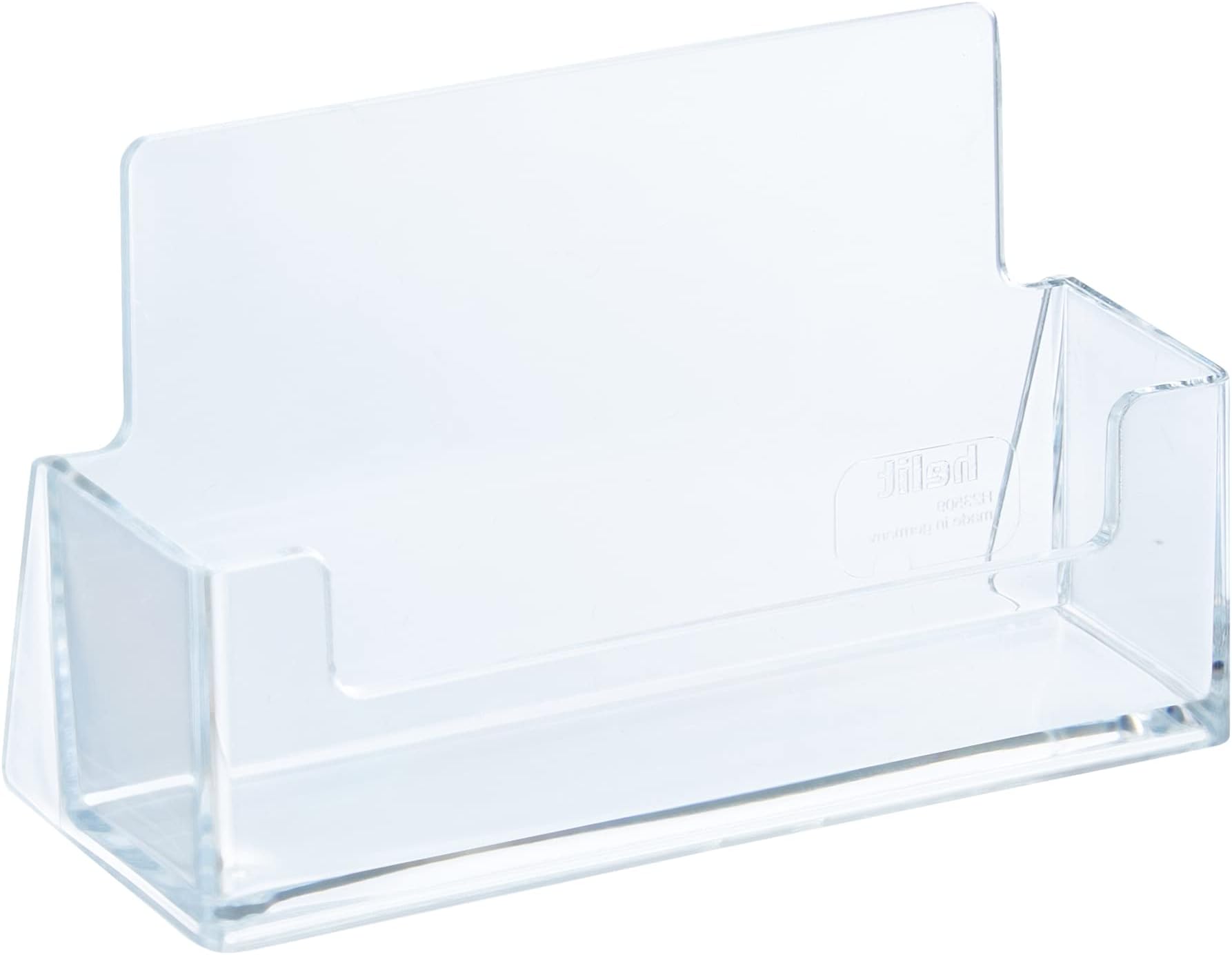 HELIT H2350902 Business Card Holder – “The Help Desk”, Dimensions 85 x 55 mm, Clear