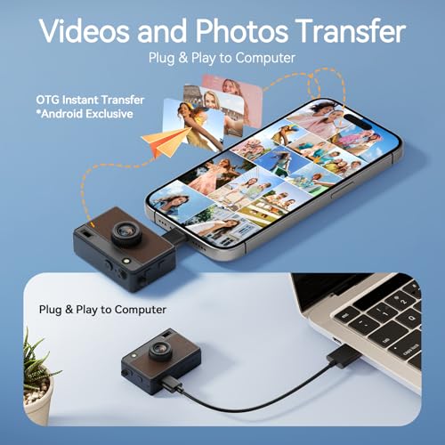 HOTU Mini Keychain Camera, 1080P 2MP Mini Digital Camera (Rose Gold) — view 6