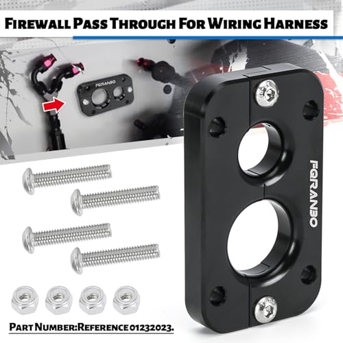 Image of 01232023 Firewall Pass Through for Holley Terminator X Max Eliminates Gromet in fire Wall- Bulkhead Wiring Harness (Black)