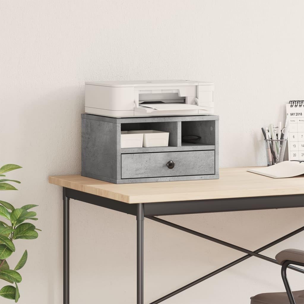 Genérico - Soporte para impresora (40 x 32 x 22,5 cm, madera de ingeniería, armario de almacenamiento con estante para impresora y fax, organizador multifuncional para oficina,
