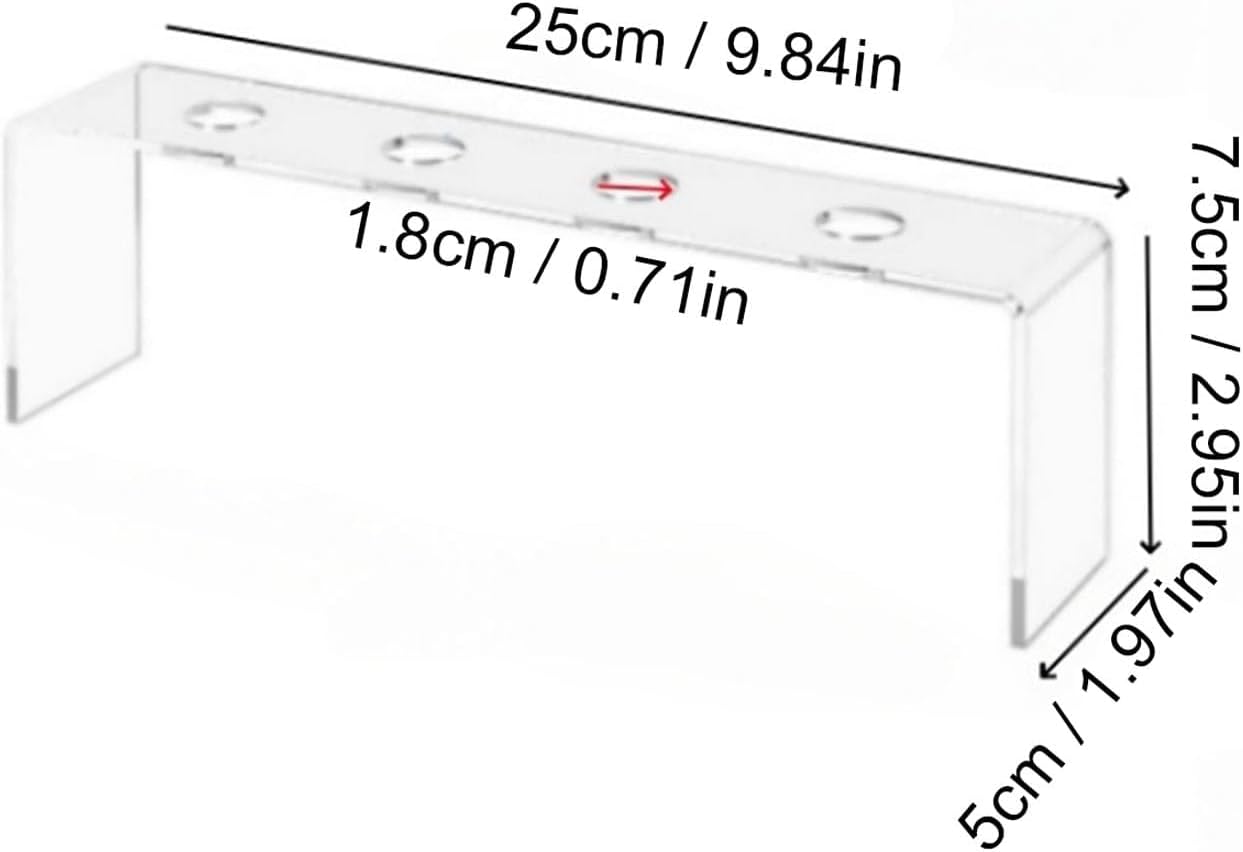 TOPINCN Wine Bottle Stopper Display, Acrylic Wine Stopper Holder Rack for Countertop Bar Showcase, with Sturdy Transparent Design, Easy to, Fits China Cabinets and Racks