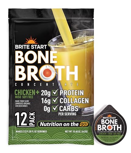 Brite Start Bone Broth - Chicken + Miso - 12