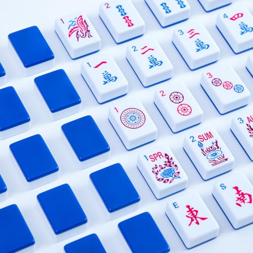 Juego de Mahjong Americano con 166 fichas y accesorios miniatura 6