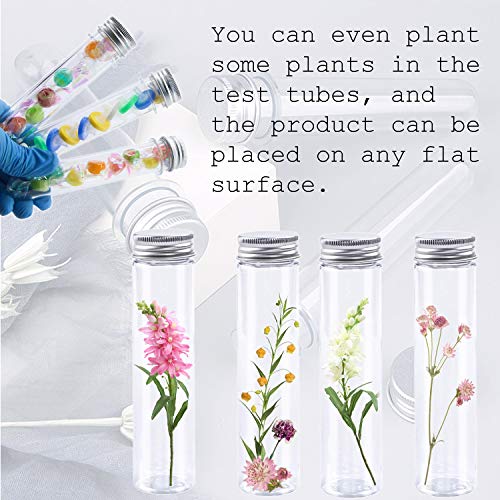 18 Pack 110 ML Plastic Test Tubes with Caps Clear Candy Tubes for Bath Salt Christmas Candy Storage Halloween Science Party Favors