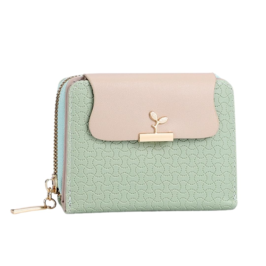 Women Wallet – Stylish Ladies Purse, Hand Clutch & Card Holder | Premium PU Leather Purse for Women & Girls | Gift for Her (Green)