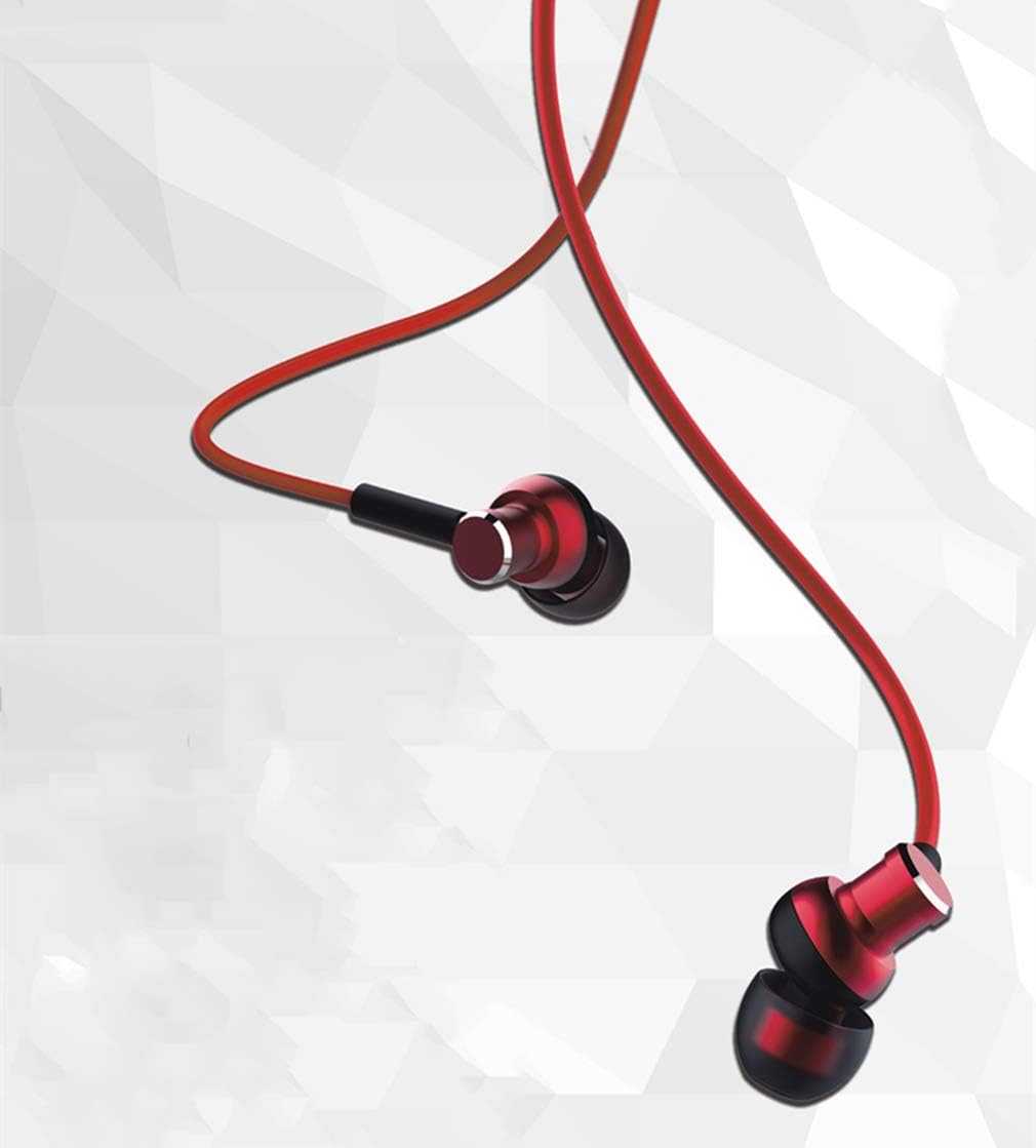 Wired in-Ear Earbuds Heavy Bass Drive Soundproofed Stereoscopic Headphone Volume Control Compatible with Most 3.5 Mm Jack Devices