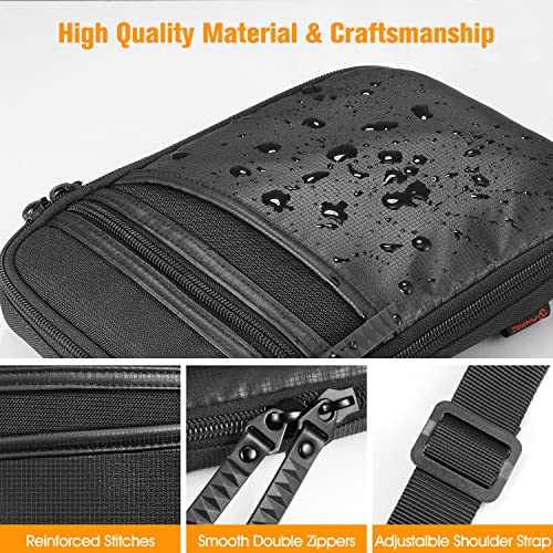 FINPAC Concealed Carry Gun Pouch with Shoulder Strap, Soft Pistol Case Fanny Pack Waist Belt Firearm Bag with Holster for Handgun, Air Gun, Men, Women (Black) - Thumbnail 4