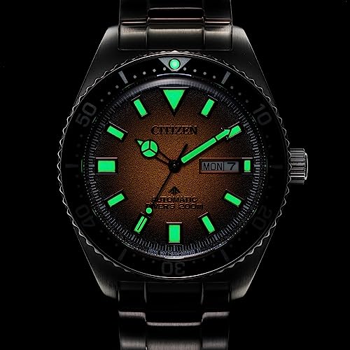 Citizen Mens Automatic Watch 41mm Silver-Tone Stainless Steel Case and Bracelet with Yellow fumé Dial by Citizen - Image 2