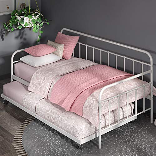 Zinus Florence Twin Daybed and Trundle Frame Set / Premium Steel Slat Support / Daybed