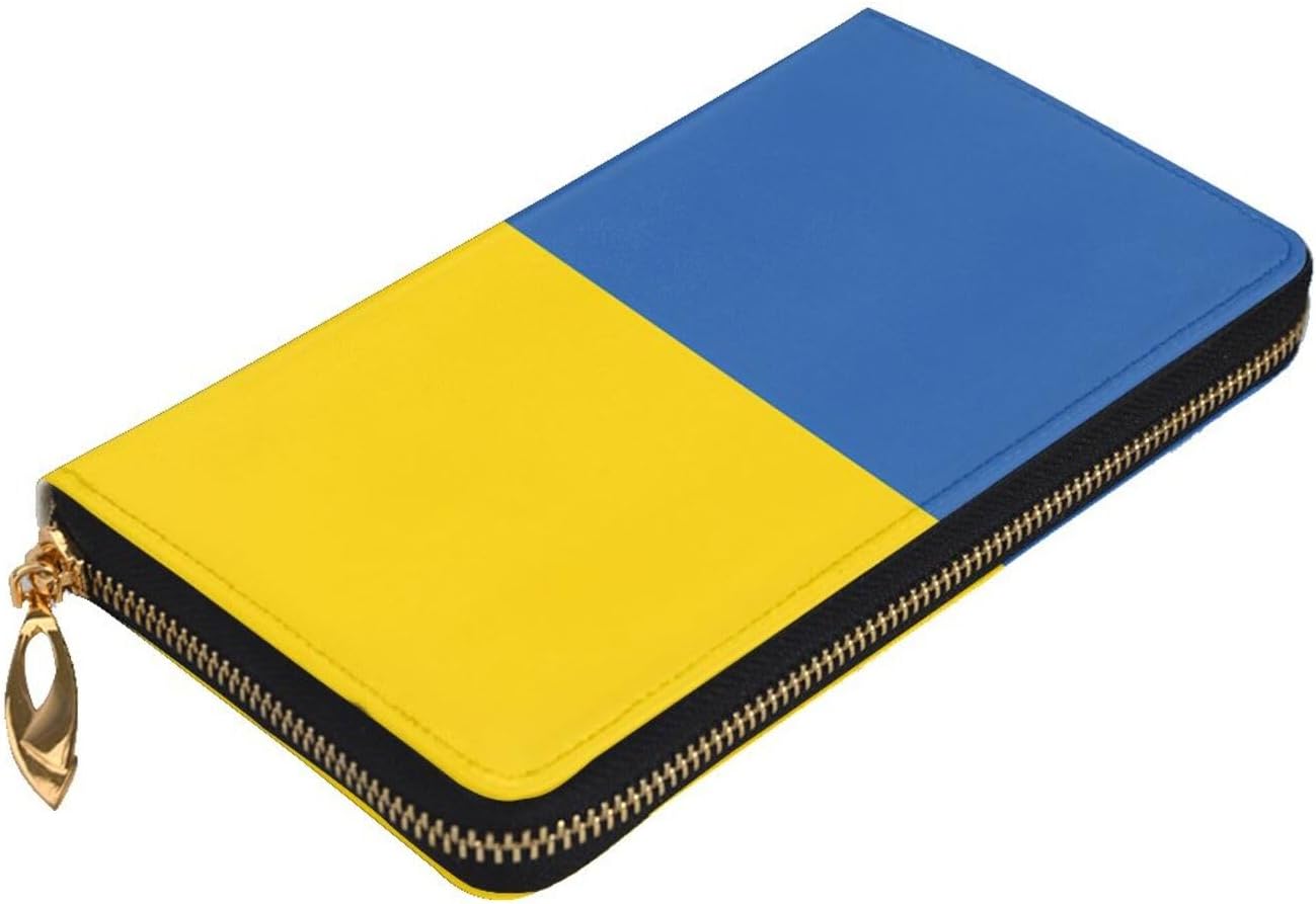 Flag of Ukraine Women's wallet, clutch wallet, with zipper, large capacity.