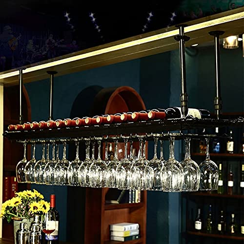 Support verres à vin de plafond anti encombrement étagère de rangement