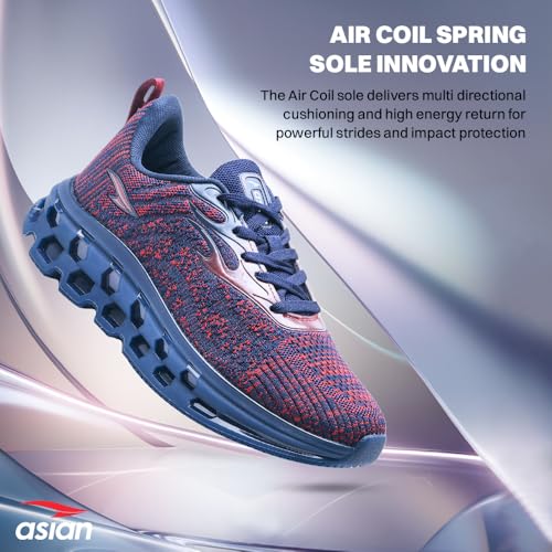 Image of ASIAN Powerplay-29 Men's Running Shoes | Fire-Pattern Design with HexaFlow TPU Sole | Fish-Scale Yarn Upper Shoe | Premium Athletic Sporty Sneakers