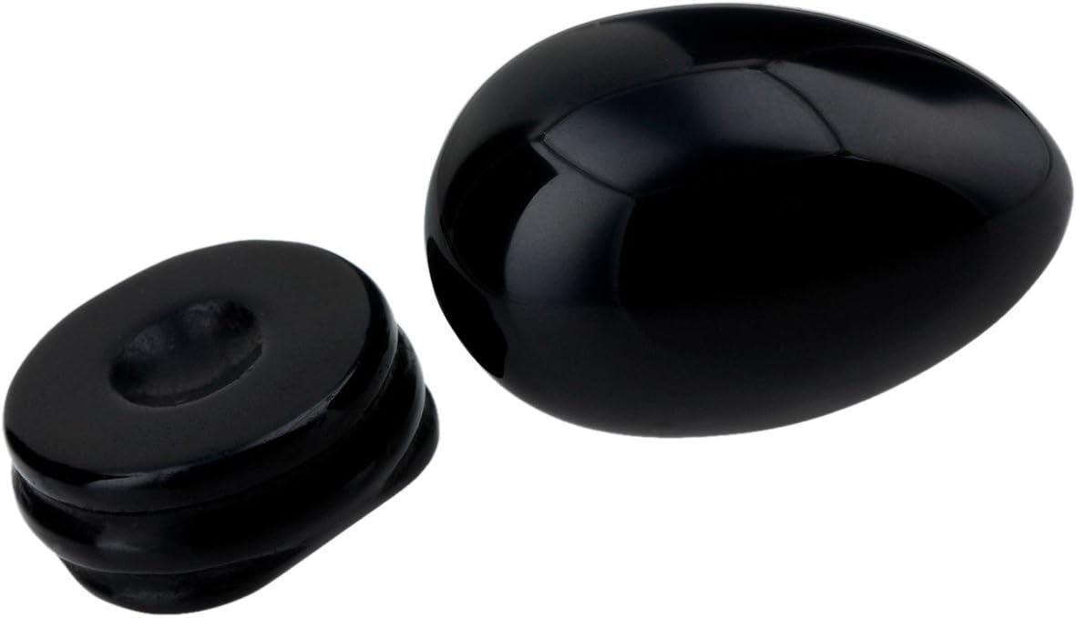 Shanxing Black Obsidian Crystal Egg with Stand,Carved Stone for Crystals Healing Reiki Decoration - Image 3