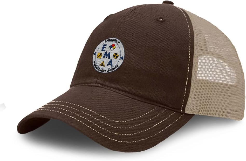 Richardson Soft Mesh Cap Hat Embroidered Emergency Management Agency Embroidery Cotton