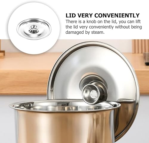 Miniatura 8 de STOBAZA Tapa universal  Tapa de acero inoxidable para ollas de 7 a 8 pulgadas, 1 unidad