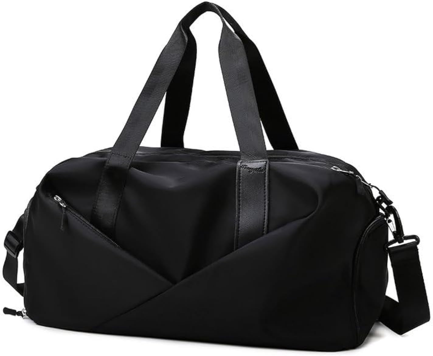FC22 Sports Gym Bag for Women, Workout Duffel Bag Travel Bags Swim Sports Travel Gym Bag with Dry Wet Pocket and Shoe Compartment Travel bag Yoga Bag (Black)