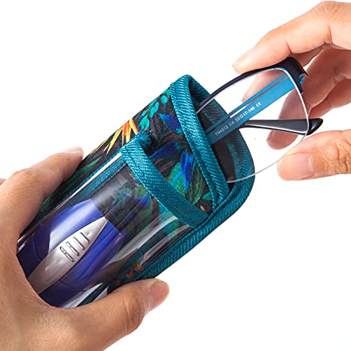 Image of TRIUMPH VISION Reading Glasses Pouch Eyeglass Sleeve Soft Case Slim 3 Pack | Alternative to Bulky Case Lightweight,Neoprene Lined Padded Protect Optical lens Slip in, Cute Pattern Portable for Daily Use