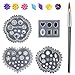 Yblntek Resin Jewelry Molds, 3 Large Silicone Clear Casting Molds with Stir Sticks, Dropper and Funnel DIY Craft Gift Making for Multi-faceted Diamond Stone